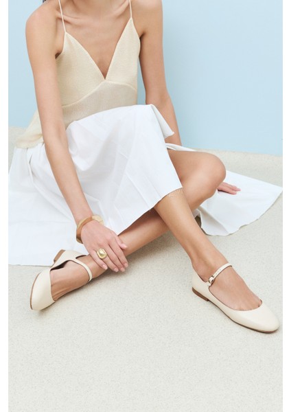 Ziya, Hakiki Deri Kadın Babet 1511044Z104 Bej