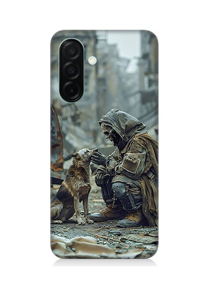 Samsung Galaxy A36 Uyumlu Köpek ve Adam Desenli Silikon Kılıf