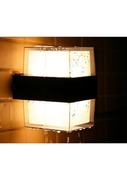 Geldi Prizma LED Aplik 12 Watt Gün Işığı 3200K Iç Mekan ve Dış Mekan Cata Bora LED Aplik IP54