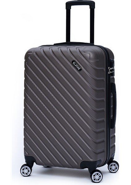 2'li Valiz Seti Orta Boy - Kabin Boy Antrasit Pro Abs 1001