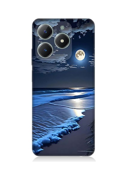 Realme C61 Uyumlu Ayışığında Deniz Desenli Silikon Kılıf