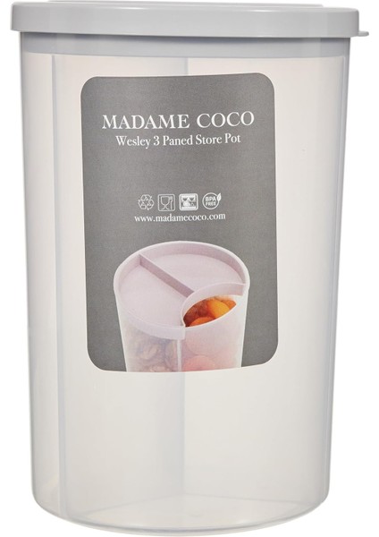 Coco Wesley 3 Bölmeli Erzak Kabı, Soft Gri