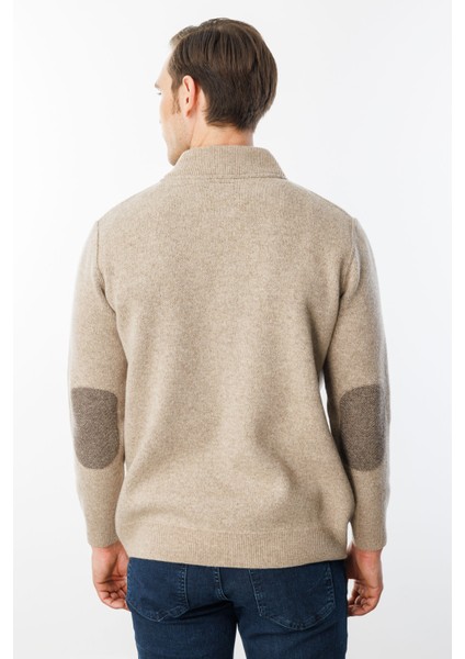 Erkek Pike Dokuma Fermuarlı Cepli Triko Mont K.bej fiyatları