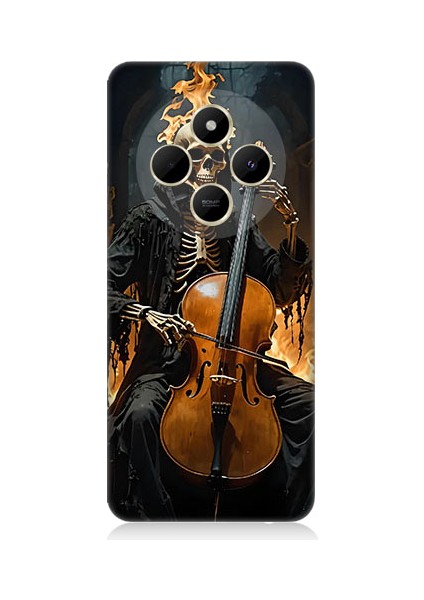Redmi 14C Uyumlu Iskelet Çello Desenli Silikon Kılıf