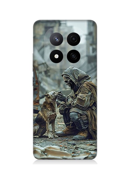 Redmi Note 14 Pro Plus Uyumlu Köpek ve Adam Desenli Silikon Kılıf