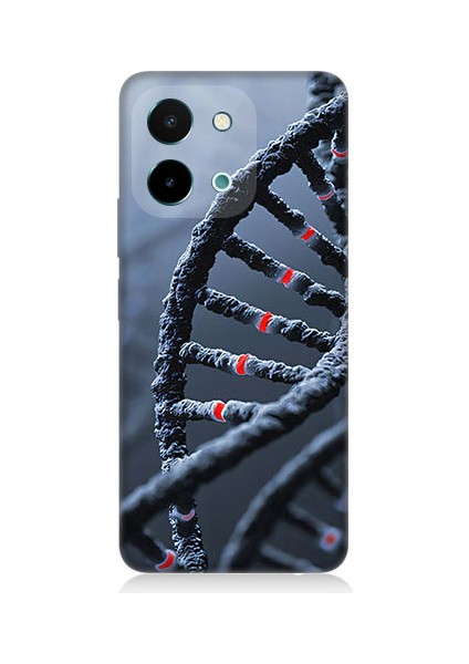 Vivo Y28 Uyumlu Dna Sarmalı Desenli Silikon Kılıf