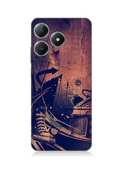 Realme Note 50 Uyumlu Karanlık Tiyatro Desenli Silikon Kılıf