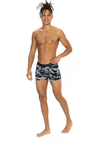 Erkek Siyah - Antrasit - Baskılı 3 Lü Boxer fırsatları