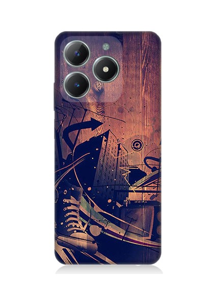 Realme C61 Uyumlu Karanlık Tiyatro Desenli Silikon Kılıf