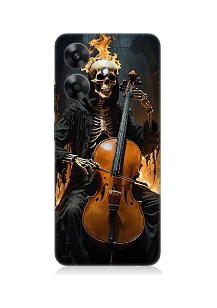 Realme Note 60 Uyumlu Iskelet Çello Desenli Silikon Kılıf