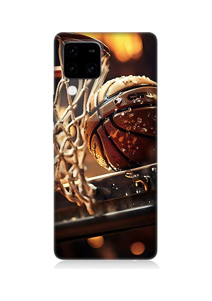 Vivo V30 Uyumlu Uzay Iskeleti Desenli Silikon Kılıf