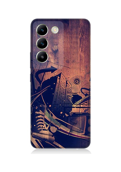 Vivo V30 Lite Uyumlu Karanlık Tiyatro Desenli Silikon Kılıf