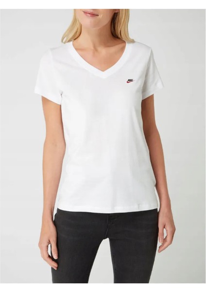 Kadın T-Shırt Beyaz DZ4682-100