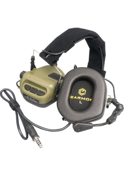 Earmor M32 Plus Hakı Yeşil Telsız Kablolu Atış Elektronık Kulaklıgı Kulak Koruma