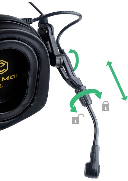 Earmor M32 Plus Hakı Yeşil Telsız Kablolu Atış Elektronık Kulaklıgı Kulak Koruma