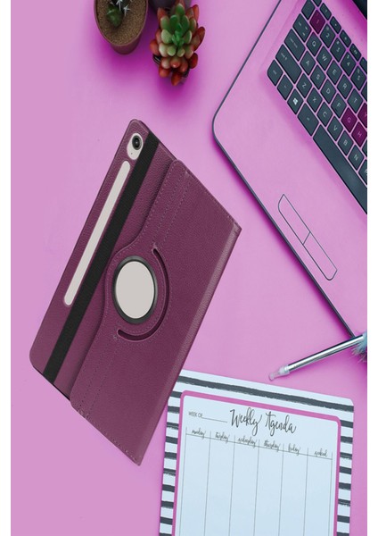 Galaxy Tab S9 Fe 10.9 Inç Uyumlu Fuchsia Dönebilen Standlı Kılıf