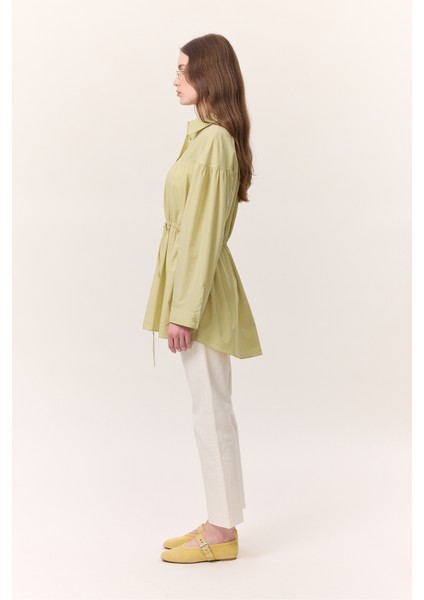 Büzgü Bağlama Detaylı Tunik Sarı fırsatları