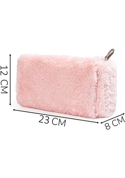 Harika Peluş Fermuarlı Peluş Makyaj Çantası (Uzun Tüylü) – Kadınlar Için En Yeni Makyaj Çantası