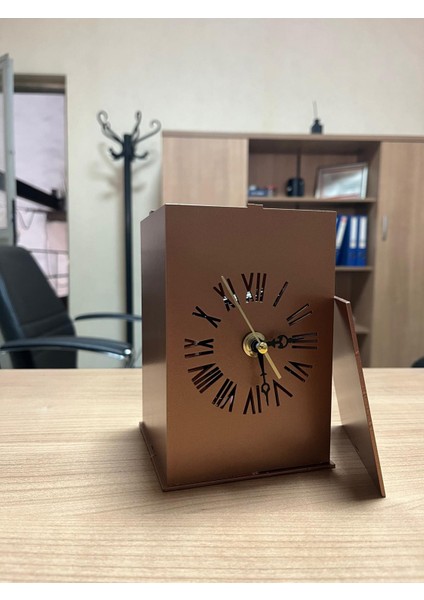 Dekoratif Masaüstü Saat 5.5X10.5X15 cm Ölçülerinde Gold - Bakır - Siyah Renk Modellerinde