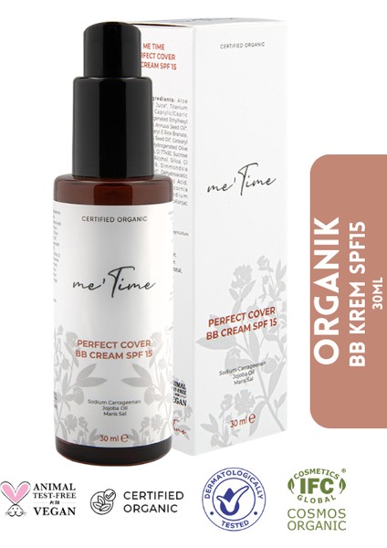 Organik Bb Krem Spf15 Orta Ton 30ml