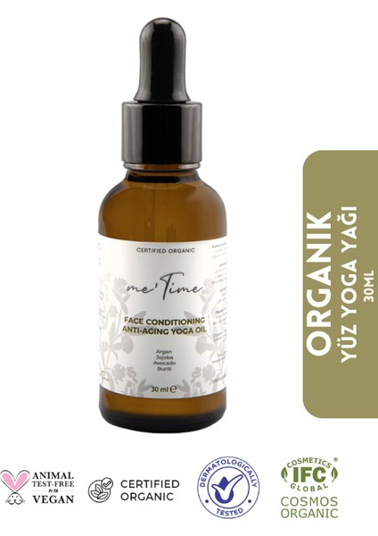 Organik Yaşlanma Karşıtı Yüz Yoga Masaj Yağı 30ml