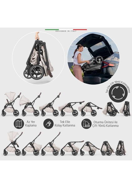Hera Çift Yönlü Bebek Arabası Silver Gri fırsatları