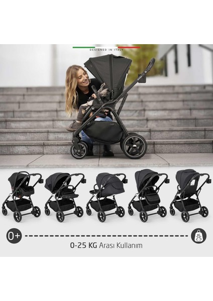 Hera Çift Yönlü Bebek Arabası Silver Siyah fiyatları