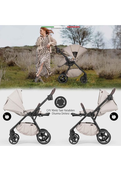 Hera Çift Yönlü Bebek Arabası Silver Siyah indirimleri