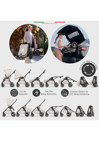 Hera Travel Sistem Bebek Arabası Silver Yeşil indirimleri