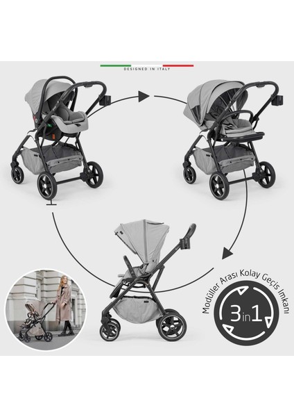 Hera Travel Sistem Bebek Arabası Silver Gri modelleri