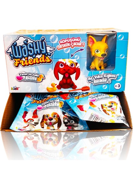 Washy Friends Aç Yıka Biriktir Renk Değiştiren Köpek Figürleri 18 Li Paket fiyatları