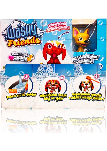 Washy Friends Aç Yıka Biriktir Renk Değiştiren Köpek Figürleri 18 Li Paket modelleri