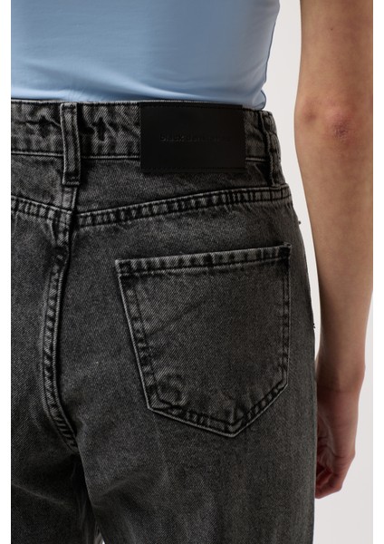 Lazer Kesim Wide Leg Siyah Jean fırsatları