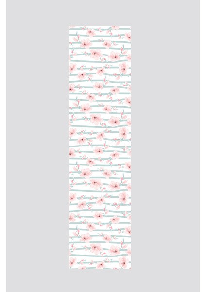 Pembe Yeşil Modern Çiçek Desenli Runner 40X220CM fiyatları