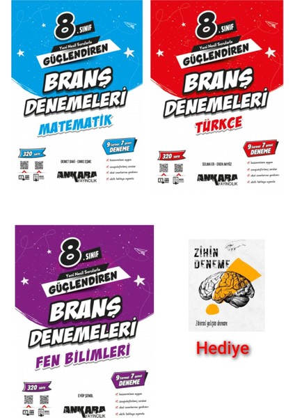 8.sınıf Matematik Türkçe Fen Bilimleri Güçlendiren Branş Denemeleri Lgs Hazırlık