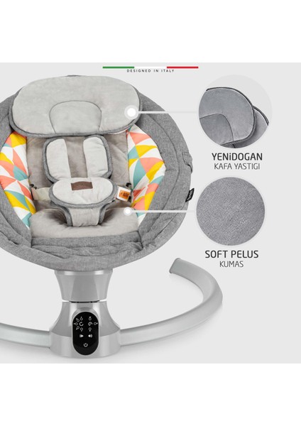 Sette Elektrikli Otomatik Sallanan Ana Kucağı Gri indirimleri