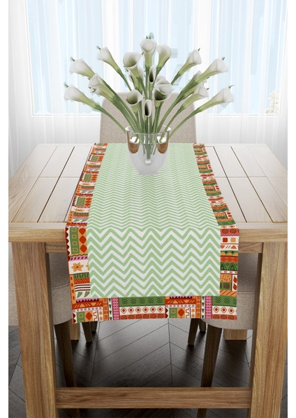 Tropikal Desenli Runner 40X220CM