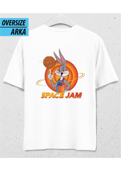 Orbit Dunker Oversize Unisex T-Shirt Beyaz %100 Pamuklu Özel Tasarım Baskı fırsatları