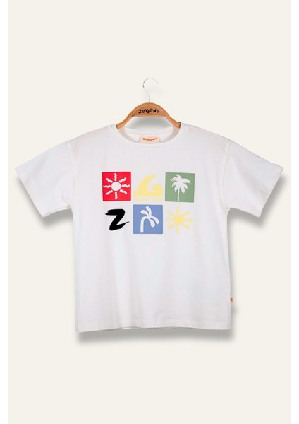 Erkek Çoçuk Future Baskılı T-Shirt - Ekru