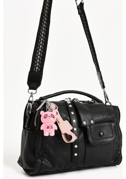 Suni Deri Omuz Çantası Siyah (Model: 571-13-17E) fırsatları