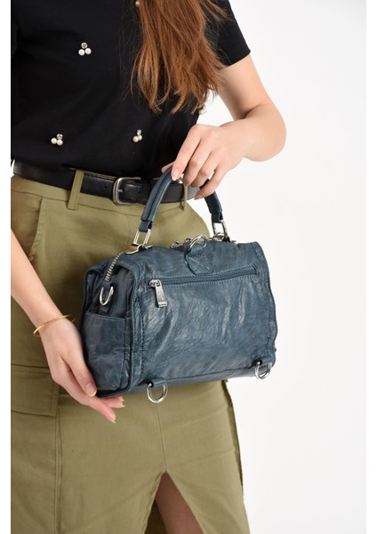 Suni Deri Omuz Çantası Mavi (Model: 571-13-17E) modelleri