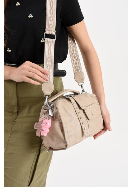 Suni Deri Omuz Çantası Vizon (Model: 571-13-17E) fiyatları