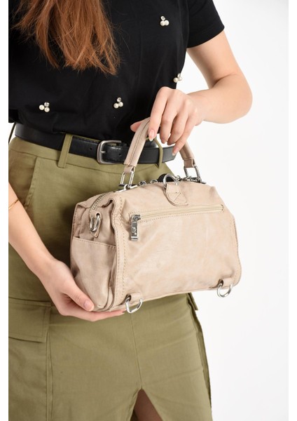 Suni Deri Omuz Çantası Vizon (Model: 571-13-17E) modelleri