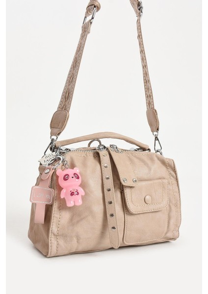 Suni Deri Omuz Çantası Vizon (Model: 571-13-17E) fırsatları