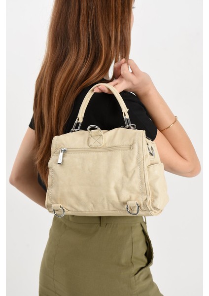 Suni Deri Omuz Çantası Krem (Model: 571-13-17E) modelleri