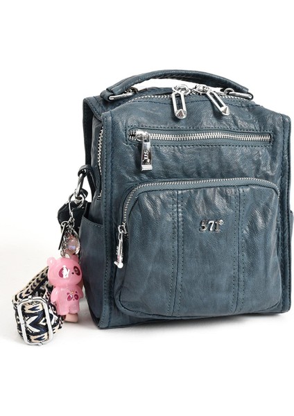 Suni Deri Omuz Çantası Mavi (Model: 571-13-17A) fırsatları