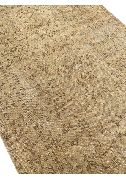El Dokuma Bej Vintage Halı 185 x 270 Eskitme %100 Yün Salon Halısı modelleri