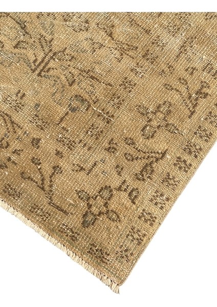 El Dokuma Bej Vintage Halı 185 x 270 Eskitme %100 Yün Salon Halısı fırsatları