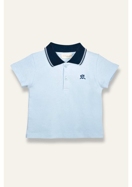 Erkek Çocuk Polo Yaka T-Shirt - Açık Mavi