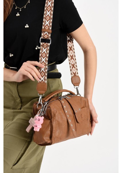 Suni Deri Omuz Çantası Taba (Model: 571-13-17E) fiyatları